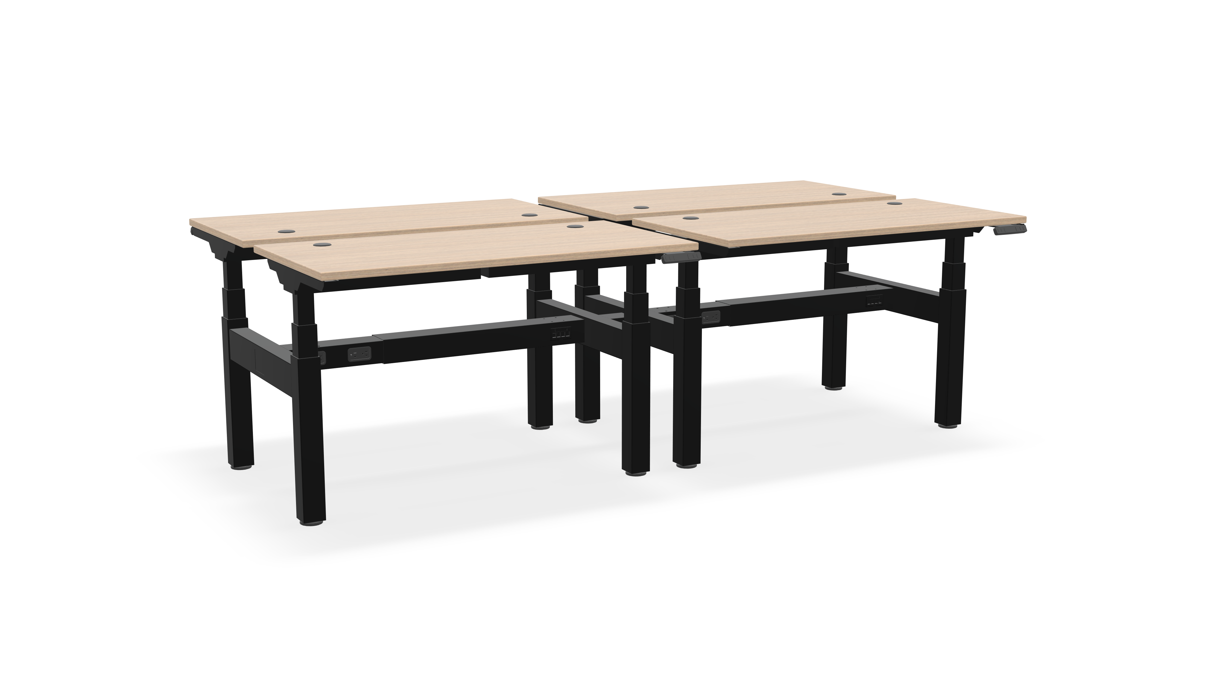 Think Adjustable-Height Benched Desks for 4