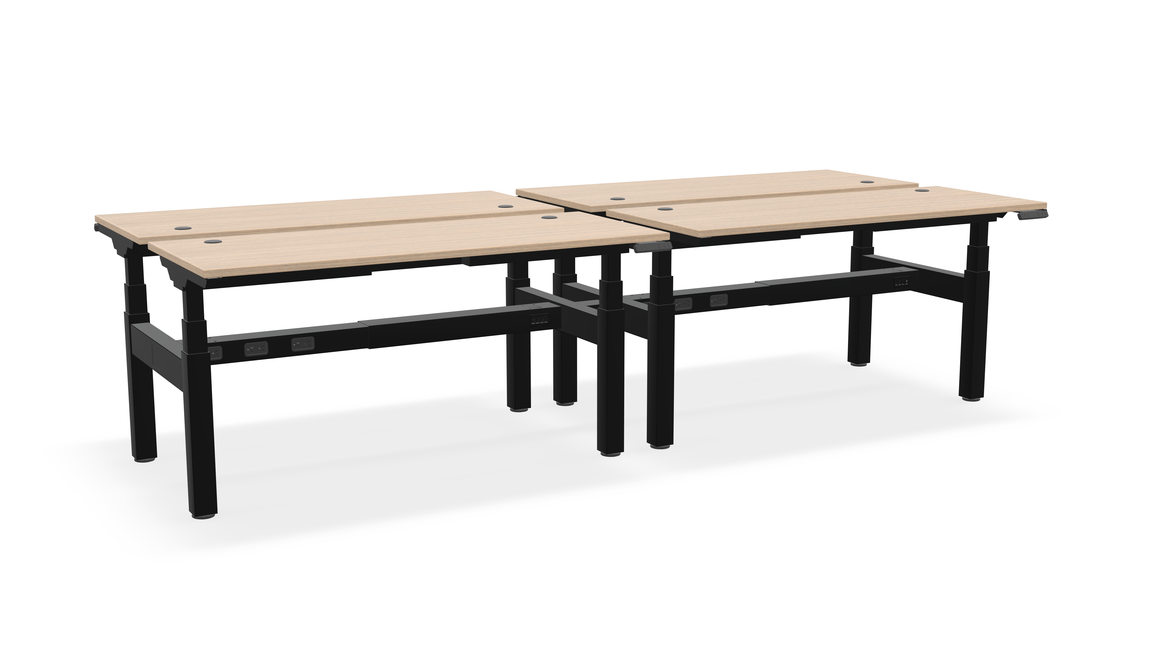 Think Adjustable-Height Benched Desks for 4