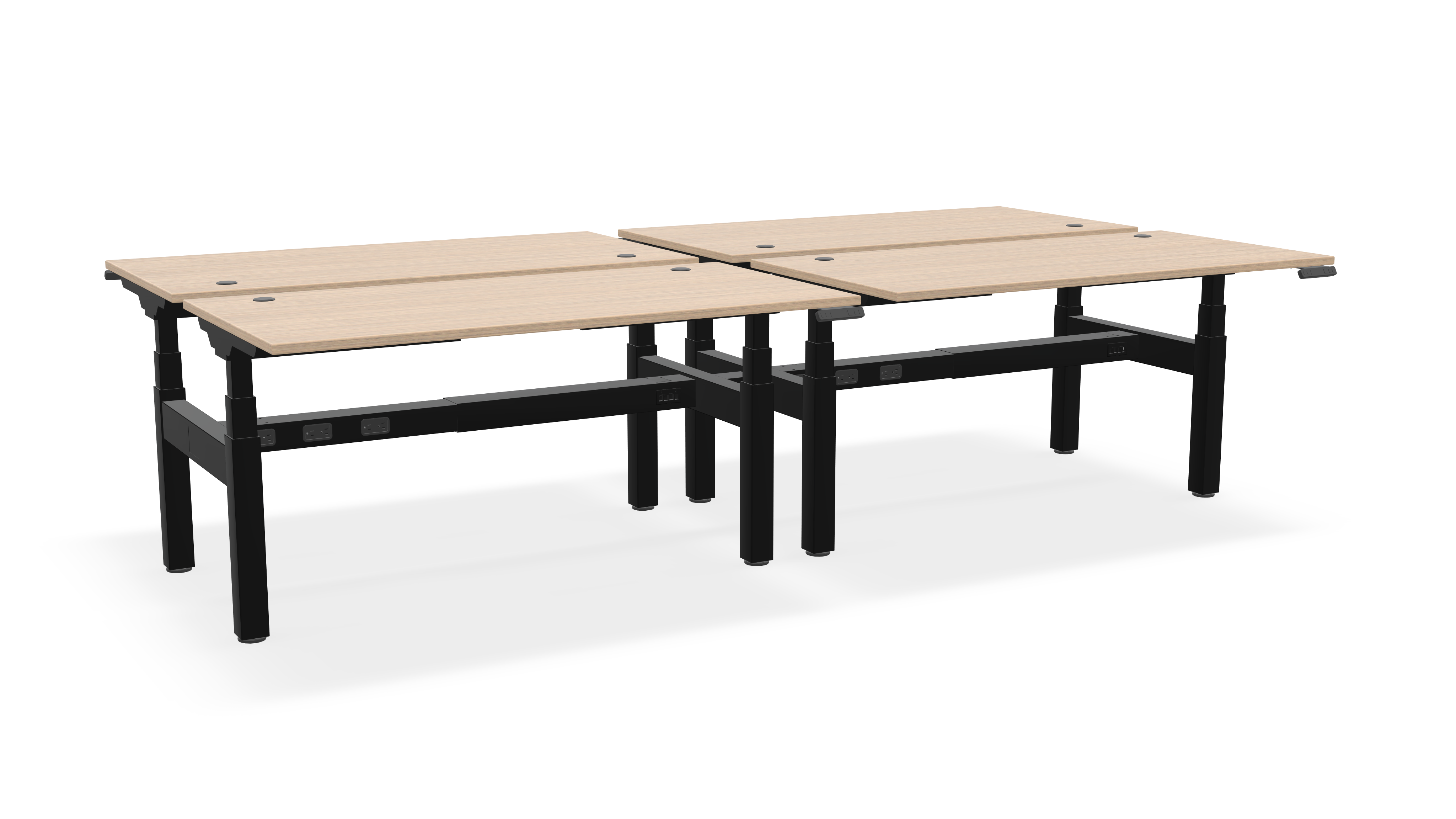 Think Adjustable-Height Benched Desks for 4