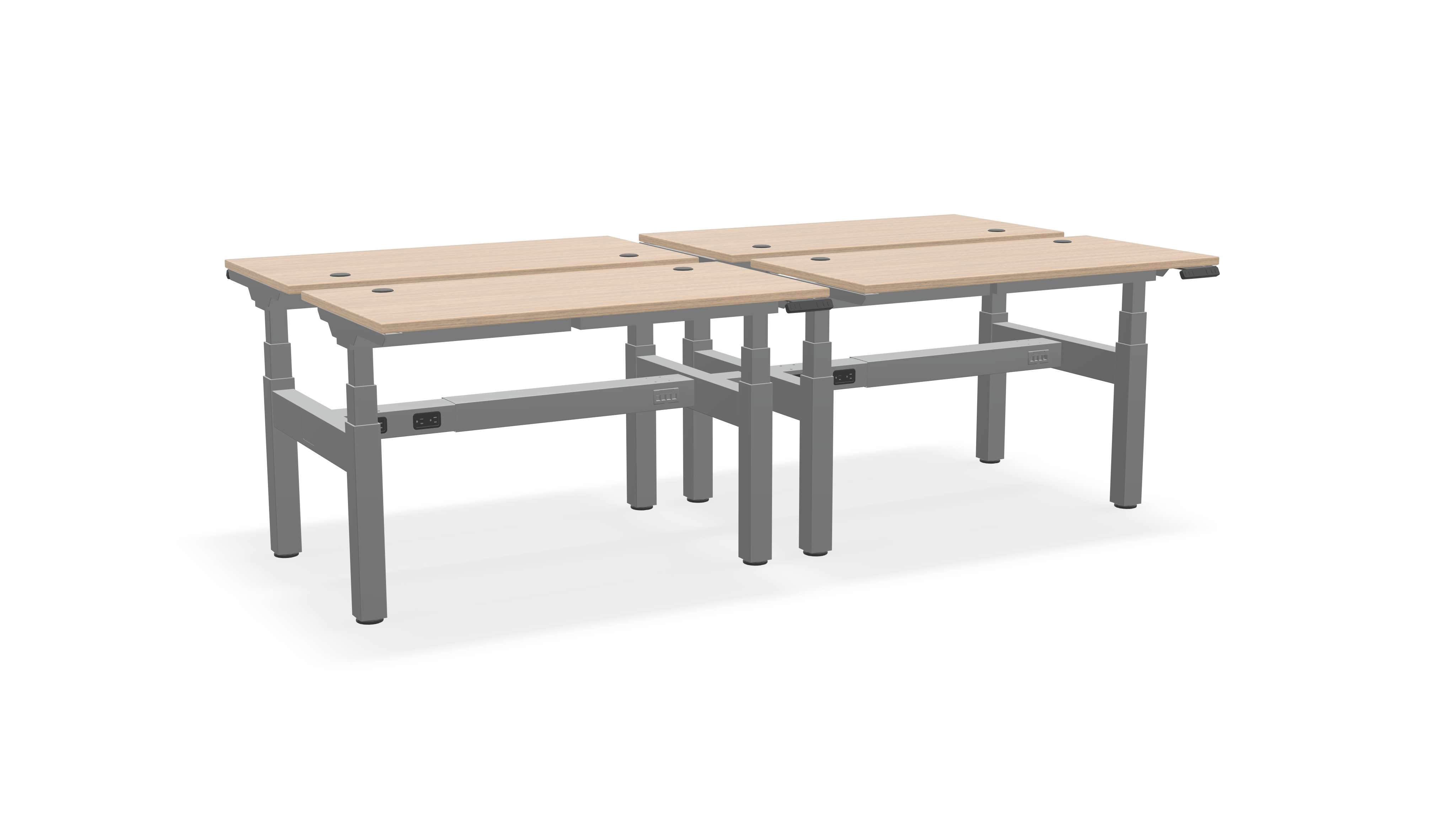 Think Adjustable-Height Benched Desks for 4
