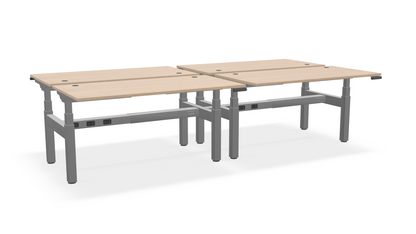Think Adjustable-Height Benched Desks for 4