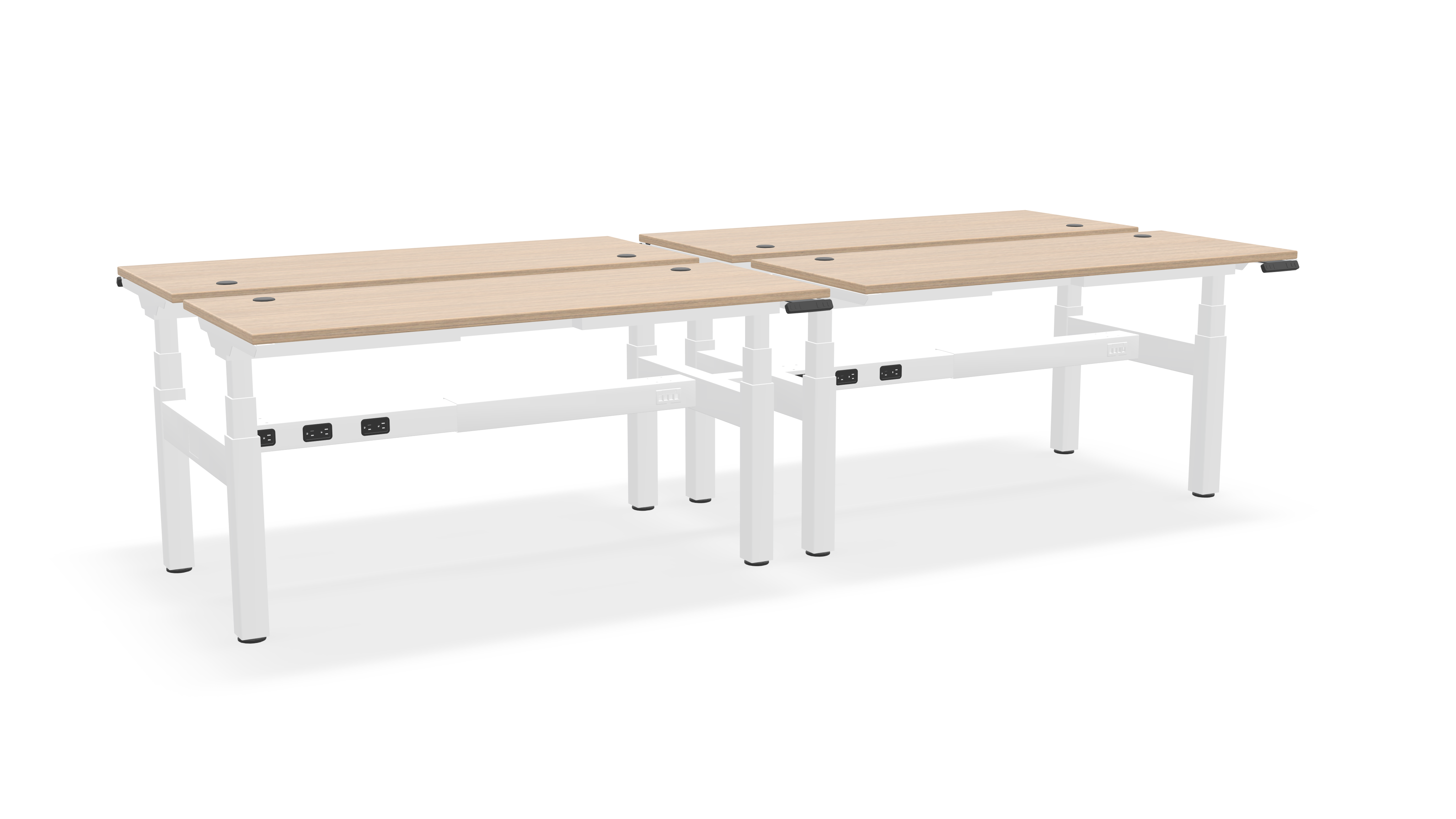 Think Adjustable-Height Benched Desks for 4