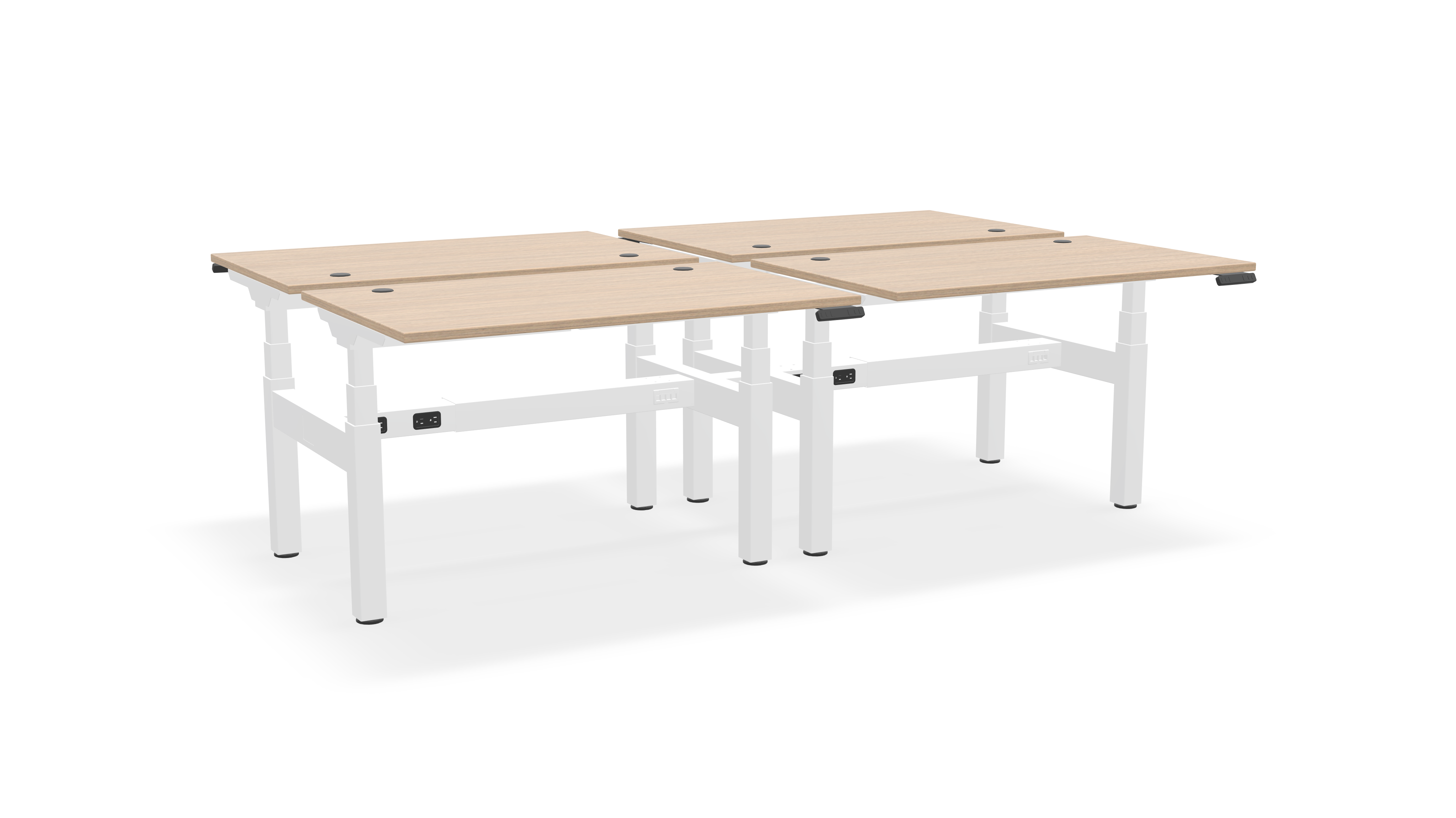 Think Adjustable-Height Benched Desks for 4