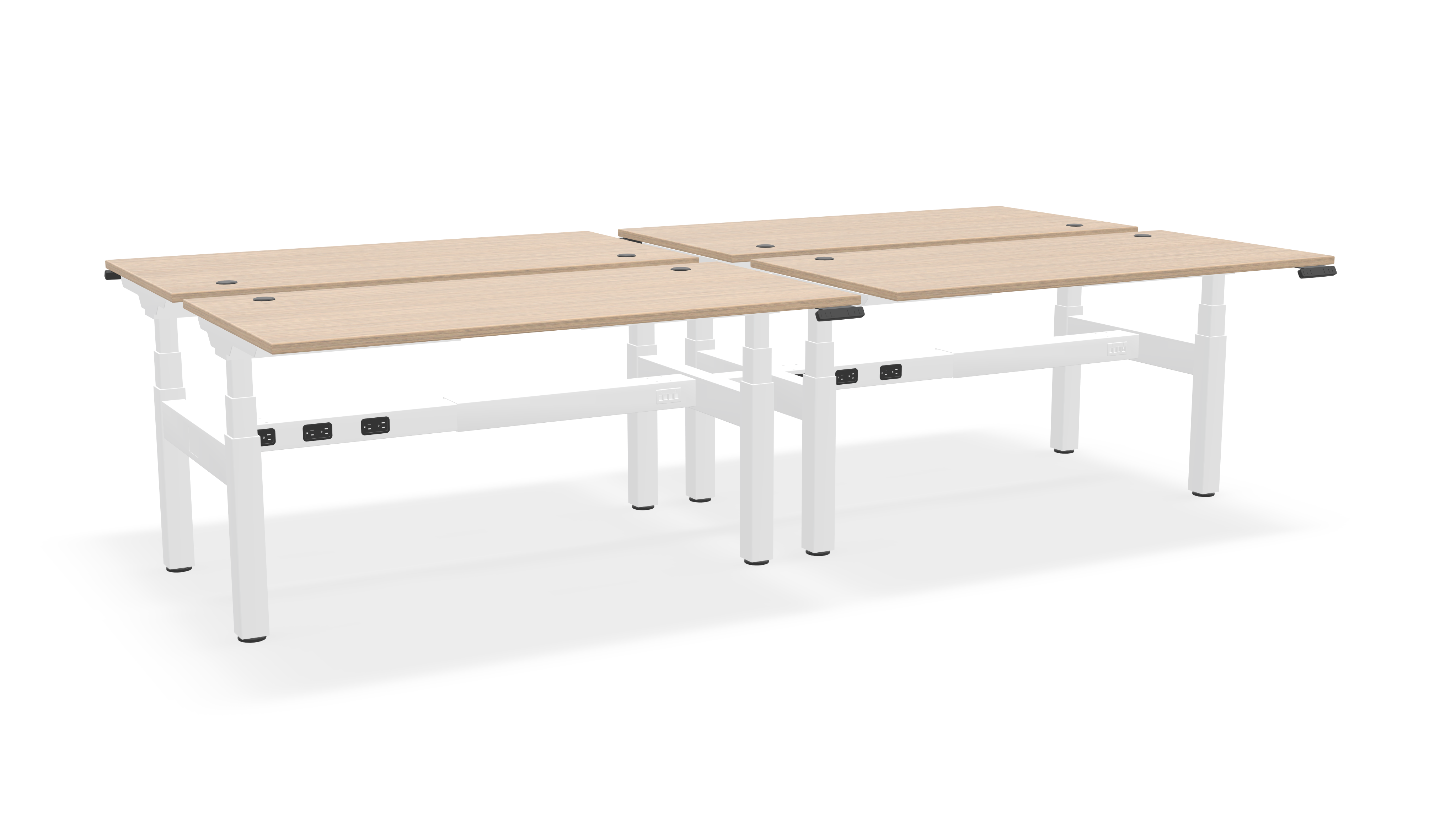 Think Adjustable-Height Benched Desks for 4