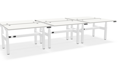 Think Adjustable-Height Benched Desks for 6