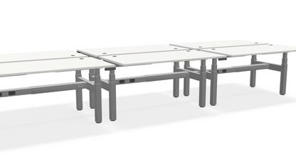 Think Adjustable-Height Benched Desks for 6
