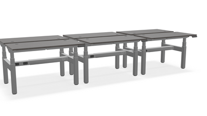 Think Adjustable-Height Benched Desks for 6