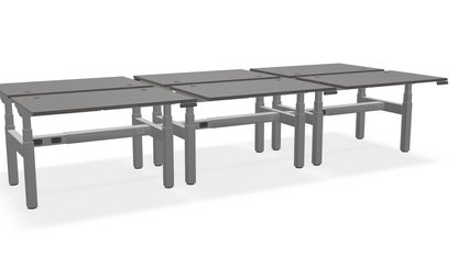 Think Adjustable-Height Benched Desks for 6