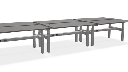 Think Adjustable-Height Benched Desks for 6