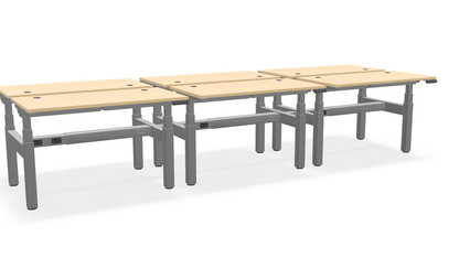 Think Adjustable-Height Benched Desks for 6