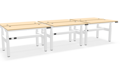 Think Adjustable-Height Benched Desks for 6