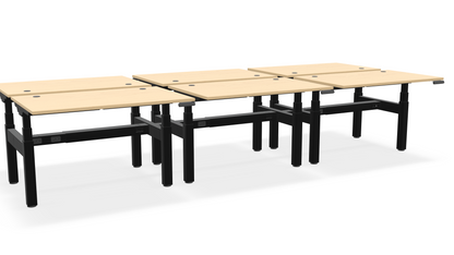 Think Adjustable-Height Benched Desks for 6