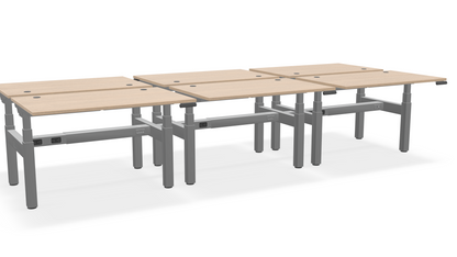 Think Adjustable-Height Benched Desks for 6