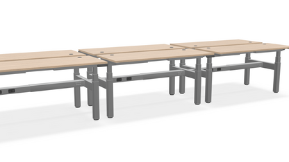 Think Adjustable-Height Benched Desks for 6