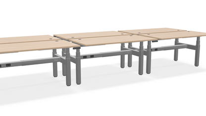 Think Adjustable-Height Benched Desks for 6