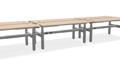 Think Adjustable-Height Benched Desks for 6