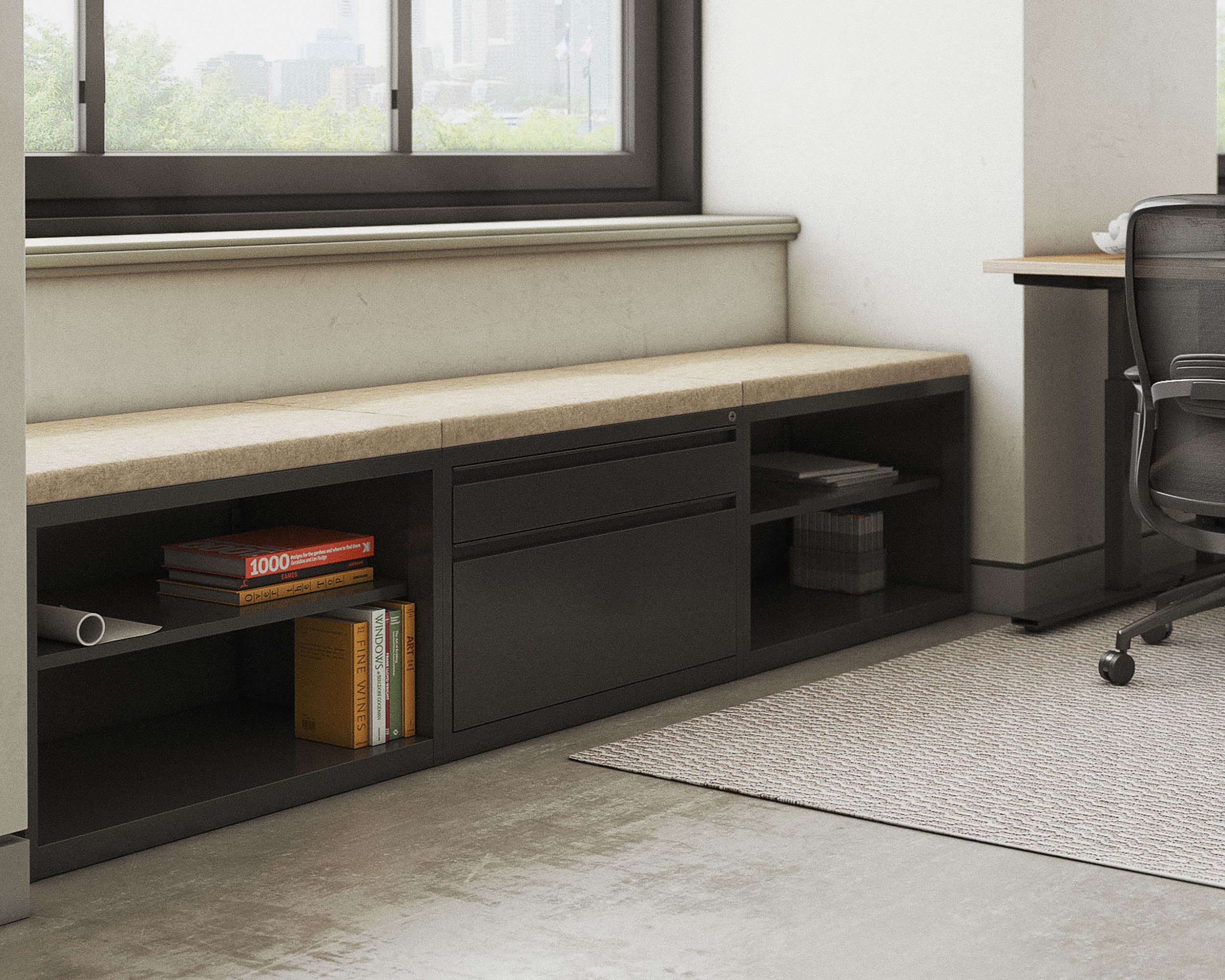 Keep Lateral Bookcase with Adjustable Shelf