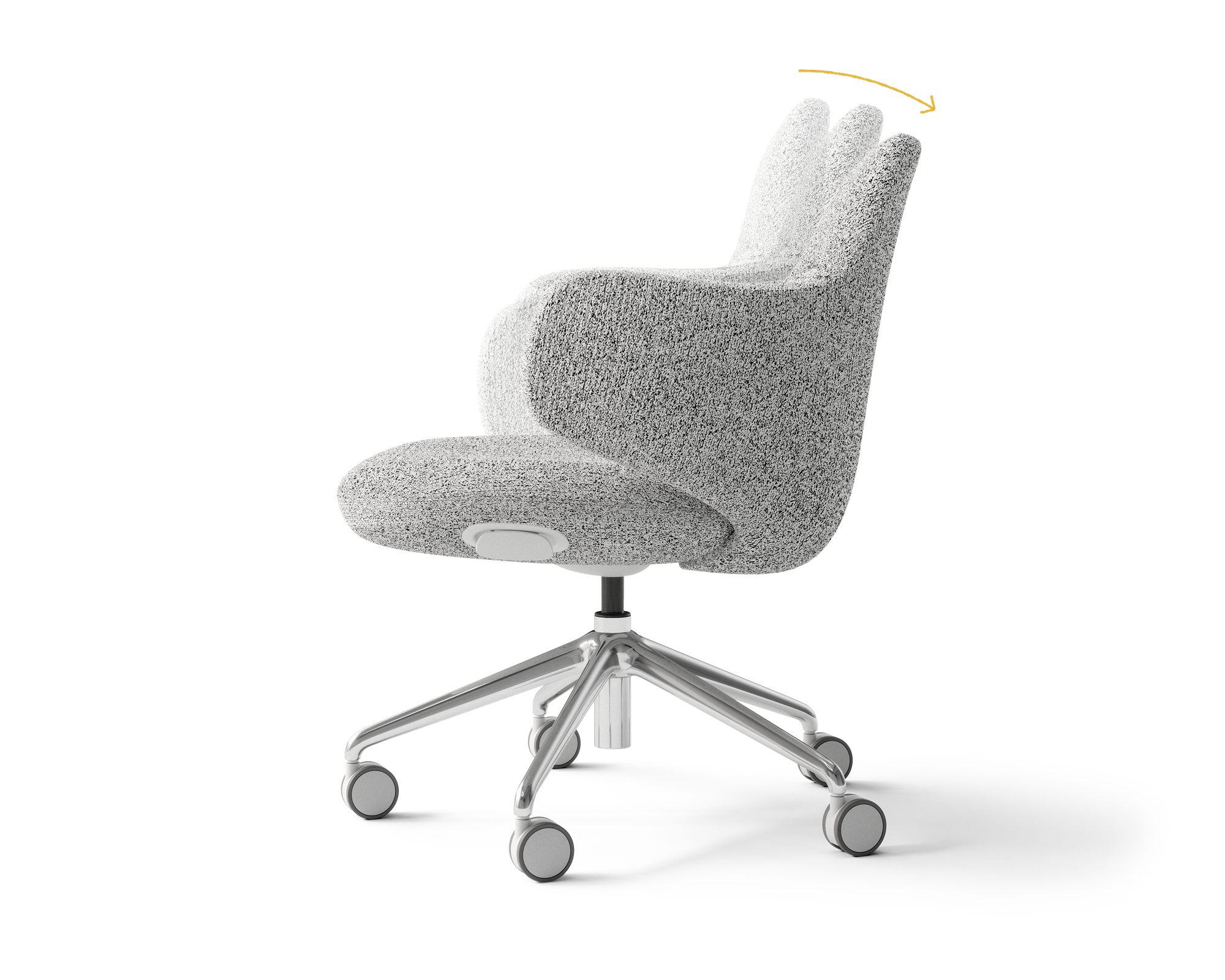 Clover Office Chair with Chrome Base