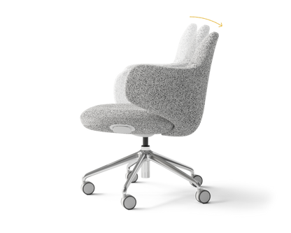 Clover Office Chair with Chrome Base