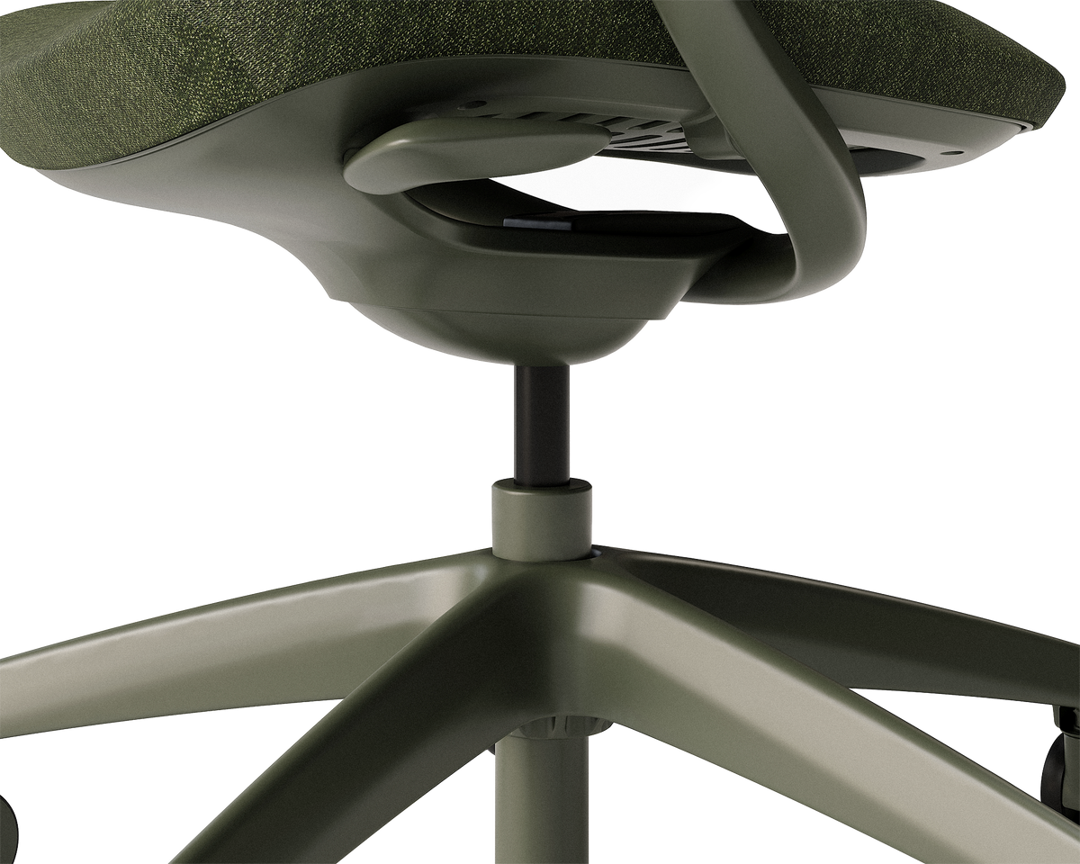 Covey Office Chair with Color Frame handle detail