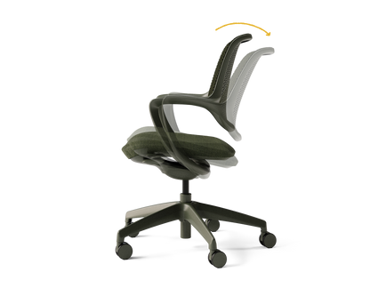 Covey Office Chair with Color Frame tilt detail