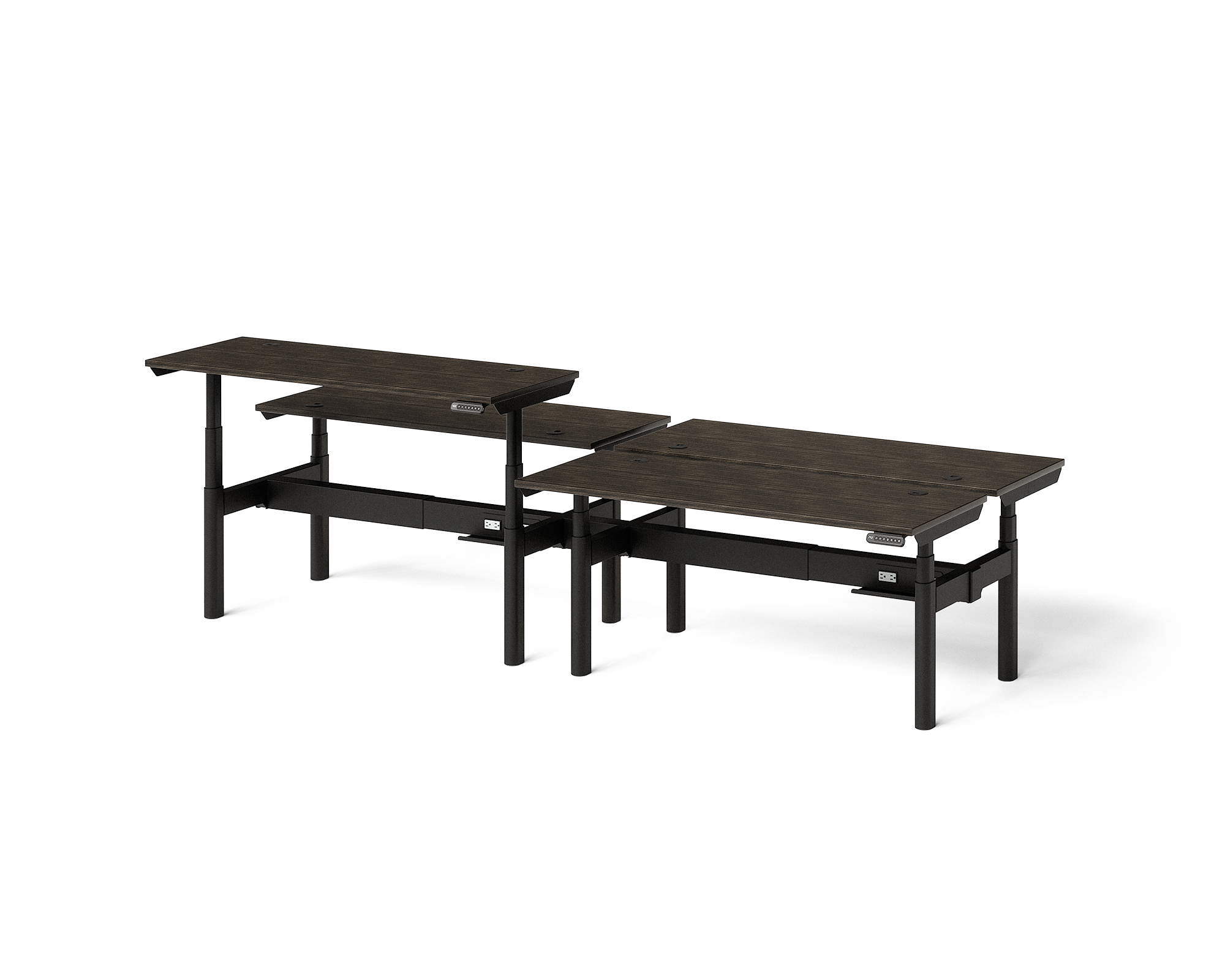 Sol Adjustable-Height Desks for 4