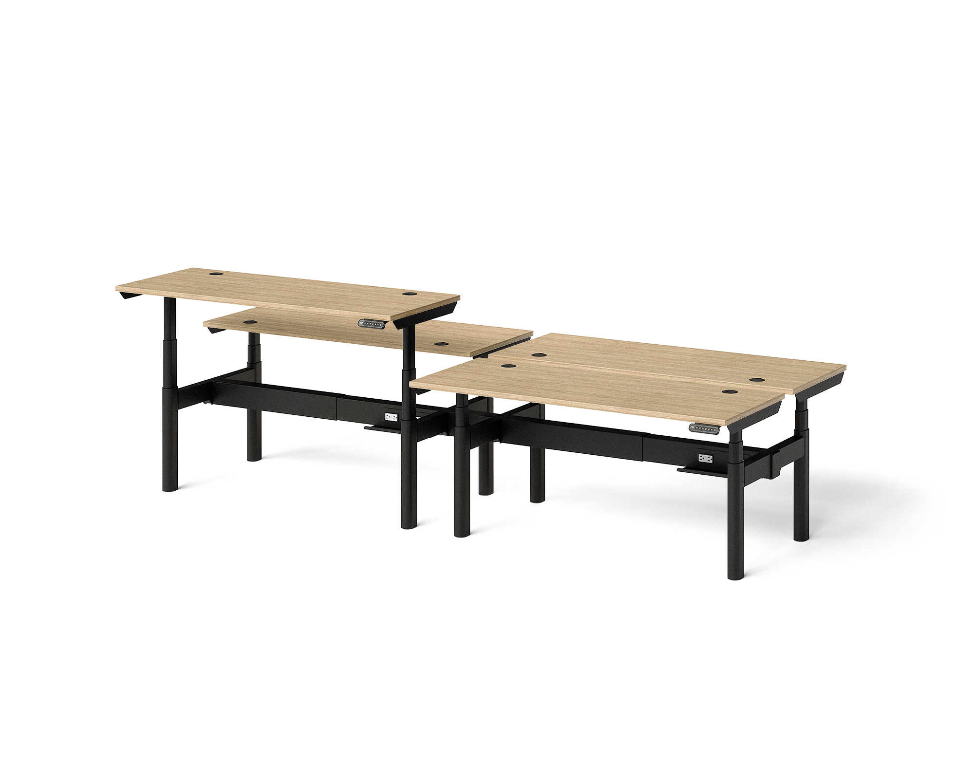Sol Adjustable-Height Desks for 4