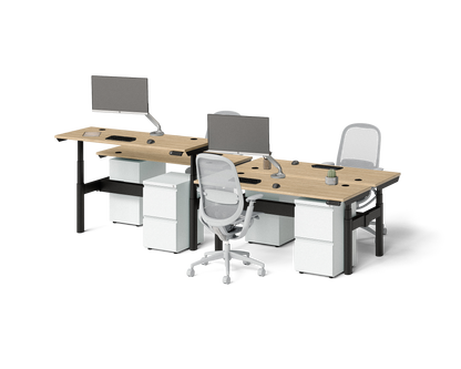 Sol Adjustable-Height Desks for 4