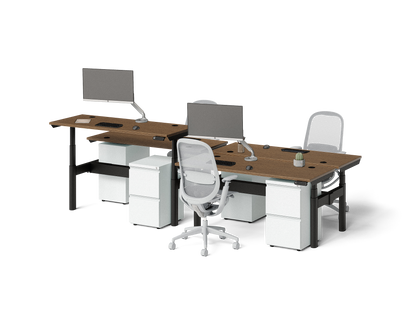 Sol Adjustable-Height Desks for 4