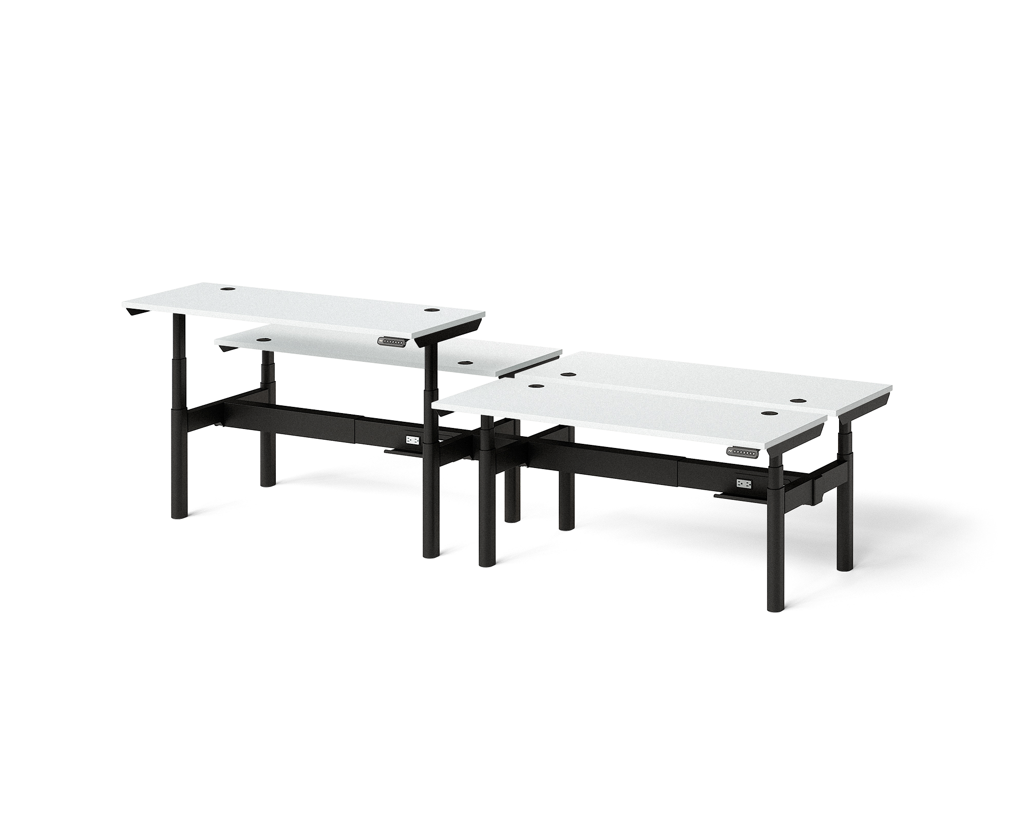 Sol Adjustable-Height Desks for 4
