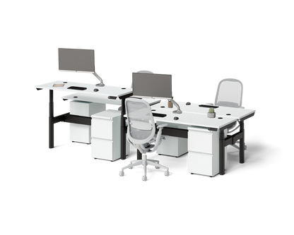 Sol Adjustable-Height Desks for 4