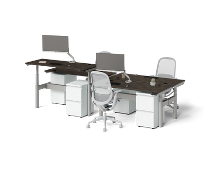 Sol Adjustable-Height Desks for 4