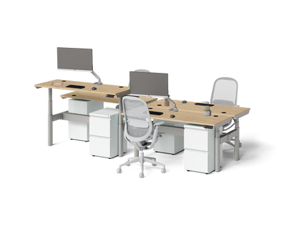 Sol Adjustable-Height Desks for 4