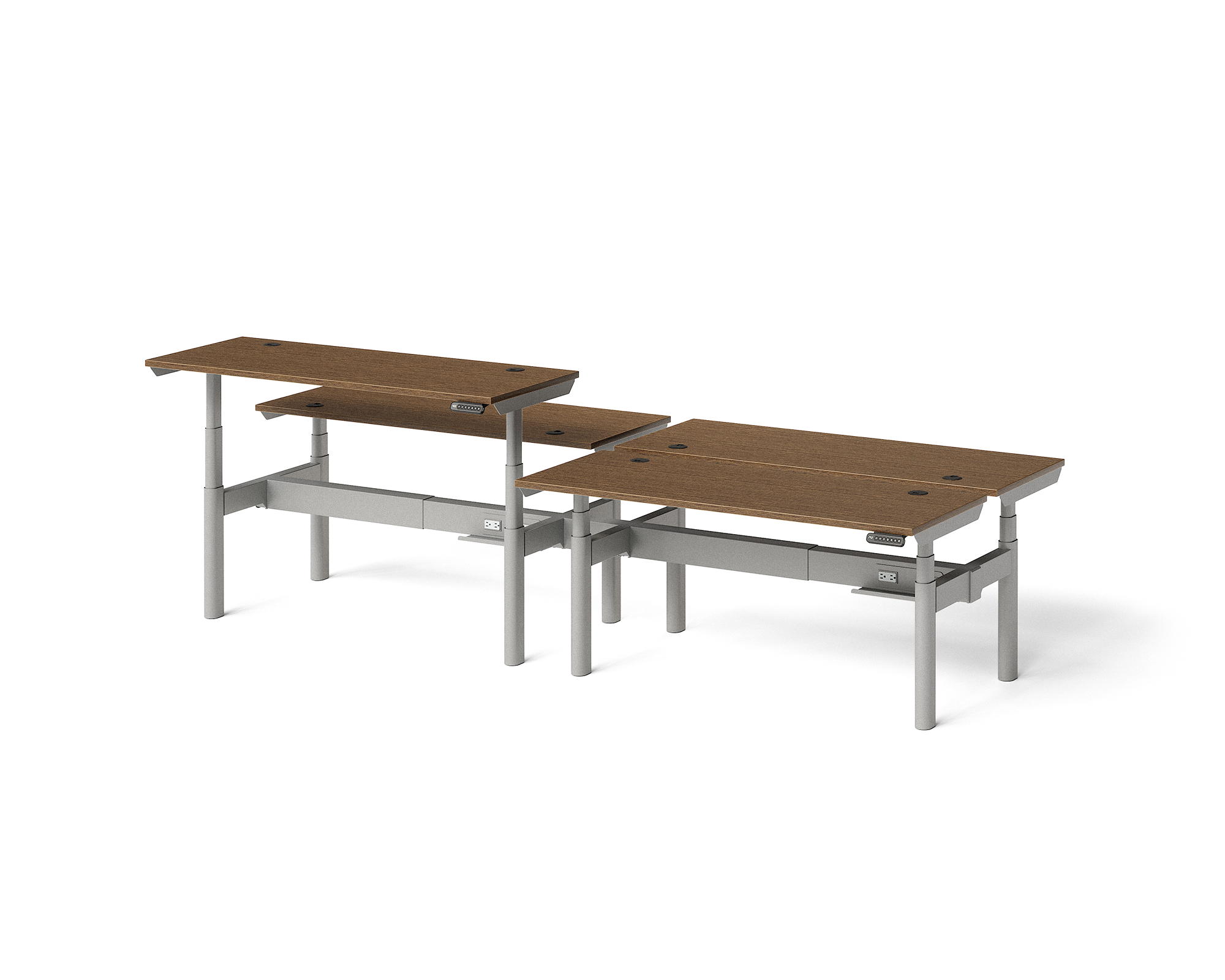 Sol Adjustable-Height Desks for 4