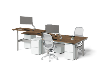 Sol Adjustable-Height Desks for 4