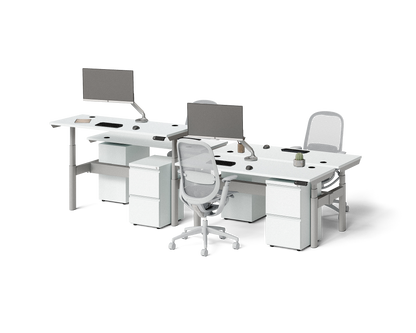 Sol Adjustable-Height Desks for 4