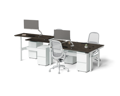 Sol Adjustable-Height Desks for 4