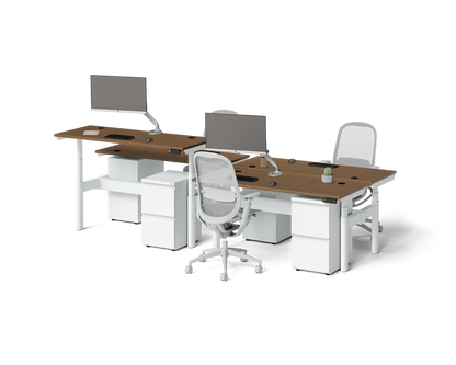 Sol Adjustable-Height Desks for 4