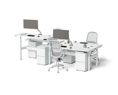 Sol Adjustable-Height Desks for 4