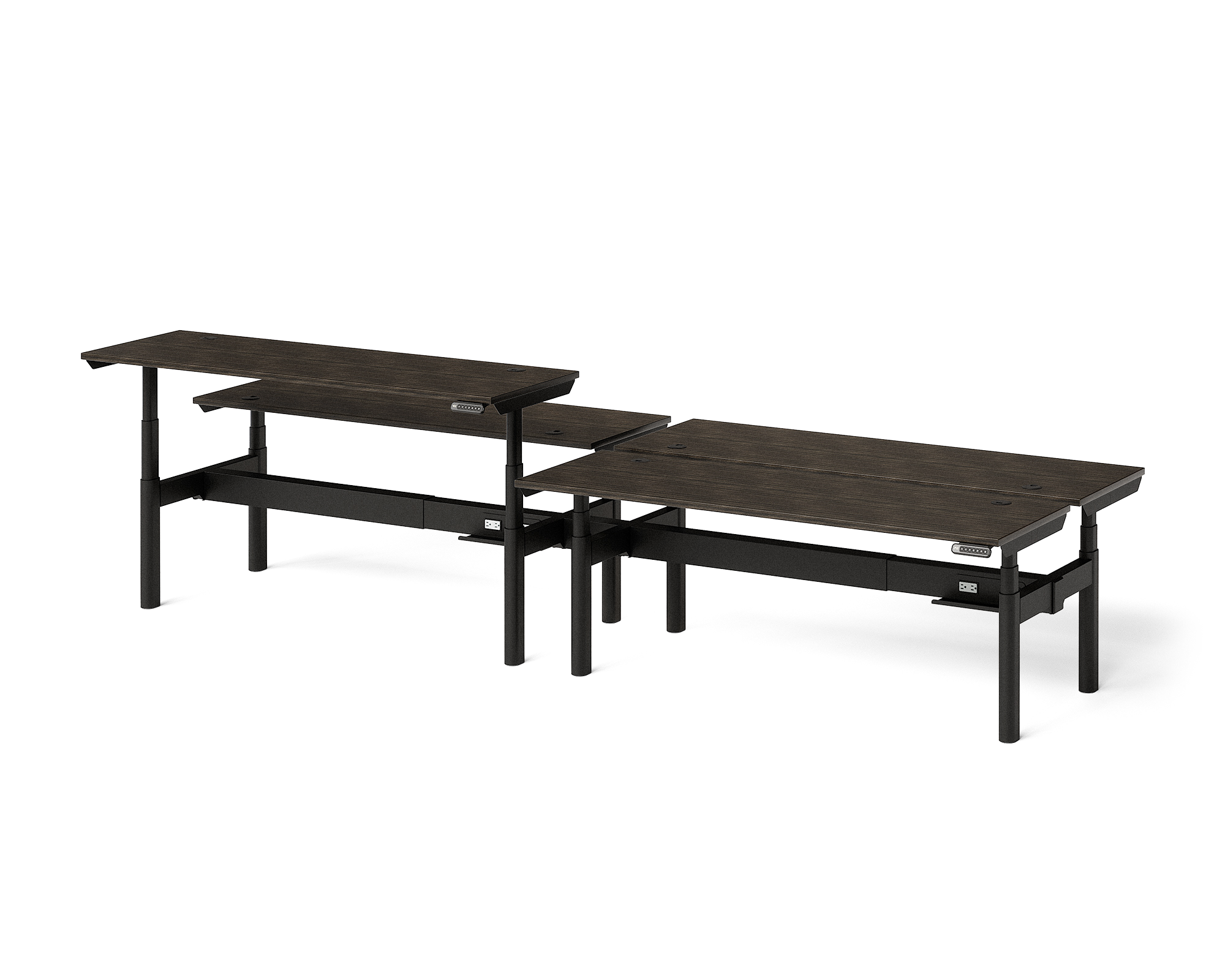 Sol Adjustable-Height Desks for 4