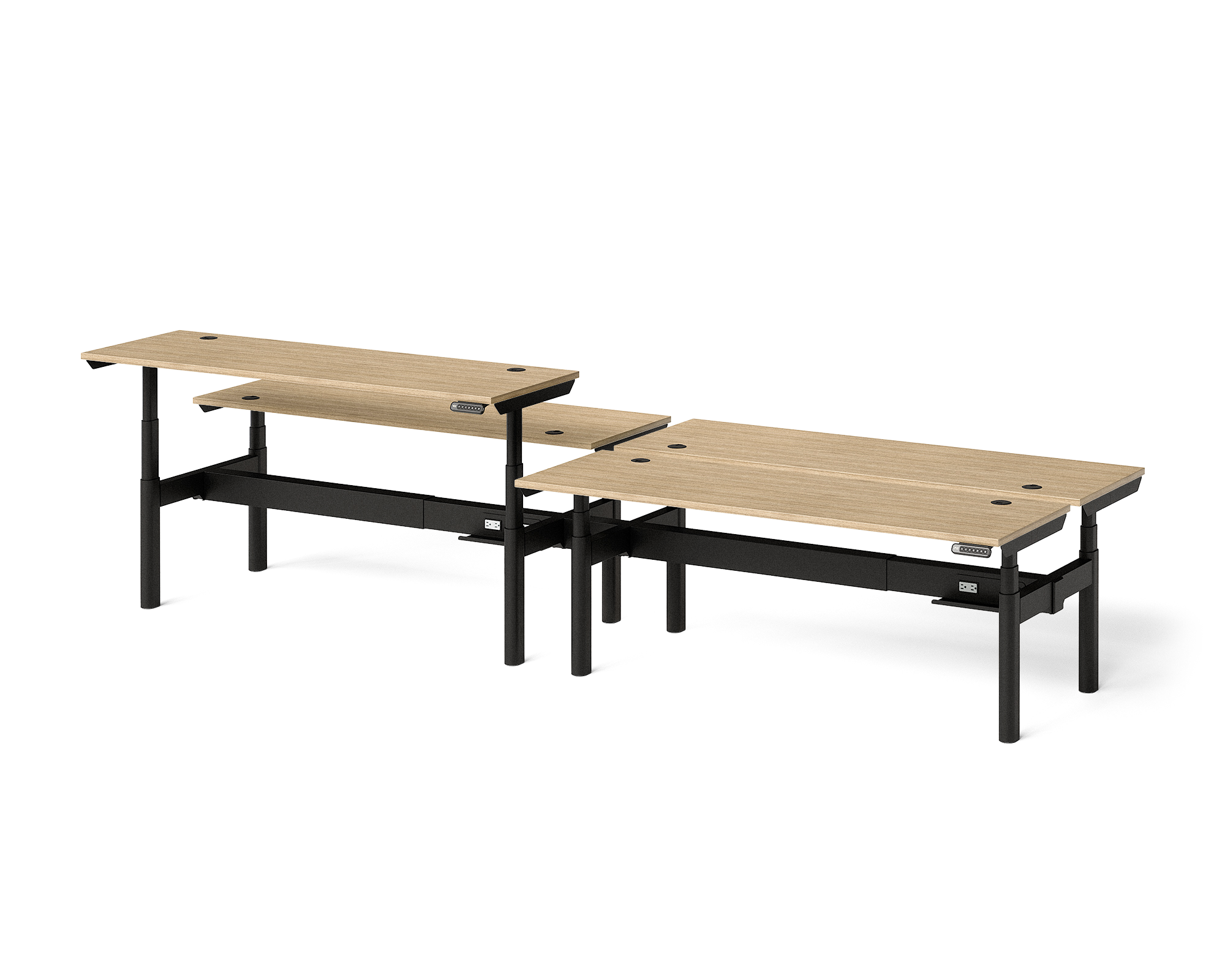 Sol Adjustable-Height Desks for 4