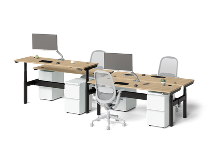 Sol Adjustable-Height Desks for 4