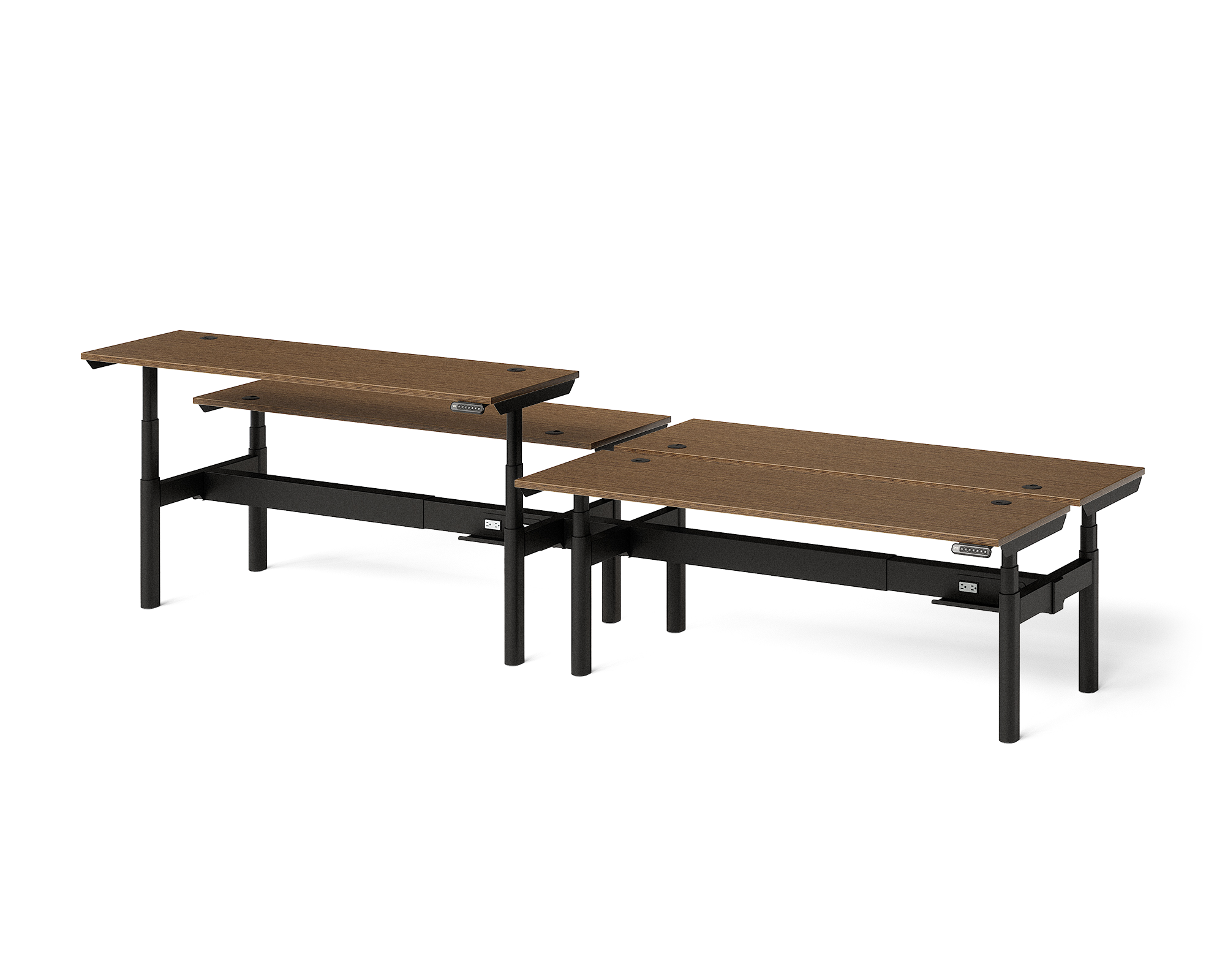 Sol Adjustable-Height Desks for 4