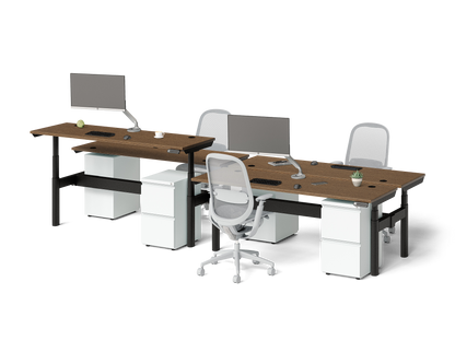 Sol Adjustable-Height Desks for 4