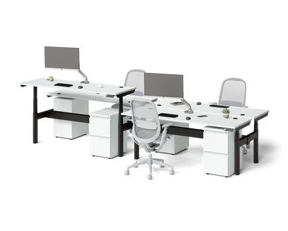 Sol Adjustable-Height Desks for 4
