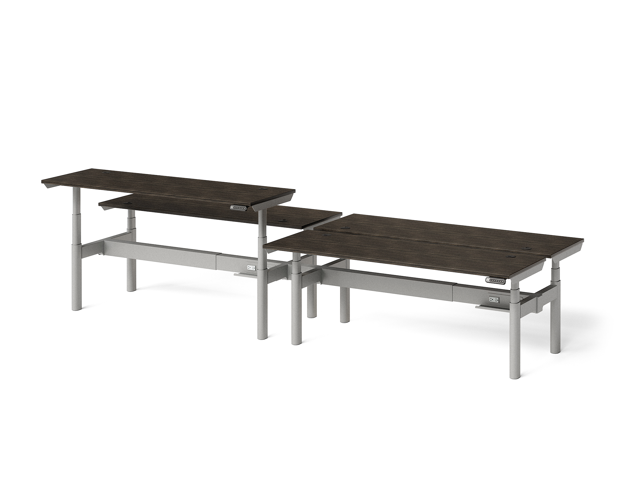 Sol Adjustable-Height Desks for 4
