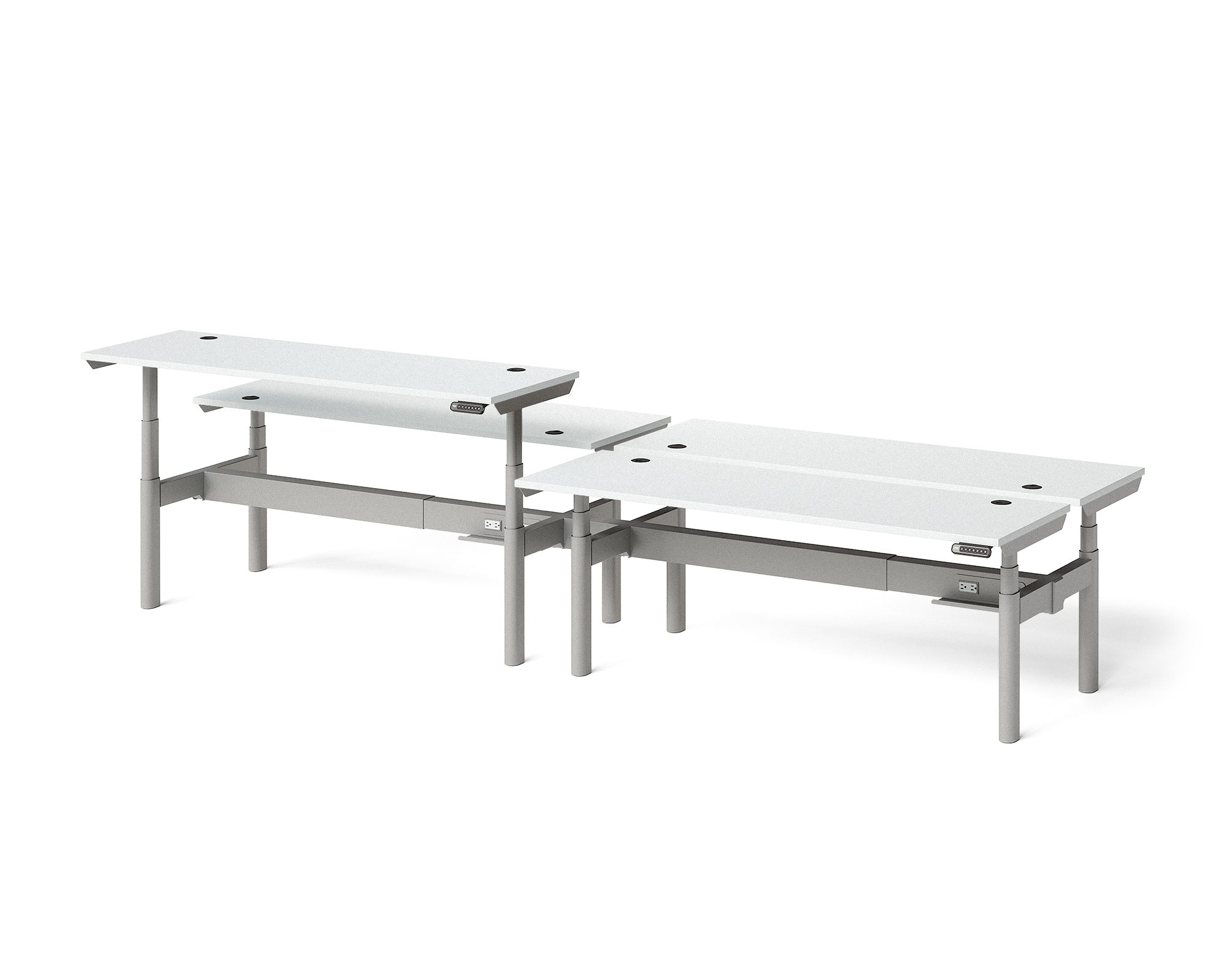 Sol Adjustable-Height Desks for 4