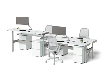 Sol Adjustable-Height Desks for 4