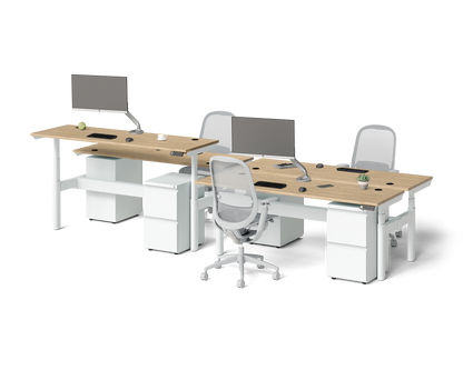 Sol Adjustable-Height Desks for 4