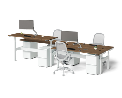 Sol Adjustable-Height Desks for 4